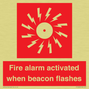 Fire alarm activated when beacon flashes